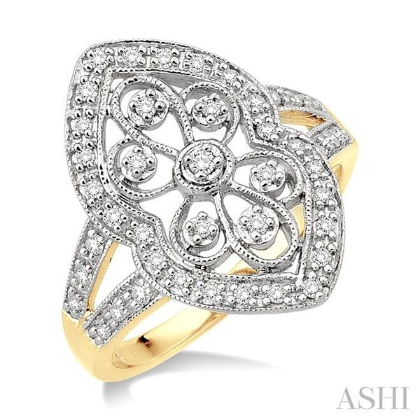 1/4 Ctw Round Cut Diamond Fashion Ring in 10K Yellow Gold Grogan Jewelers Florence, AL