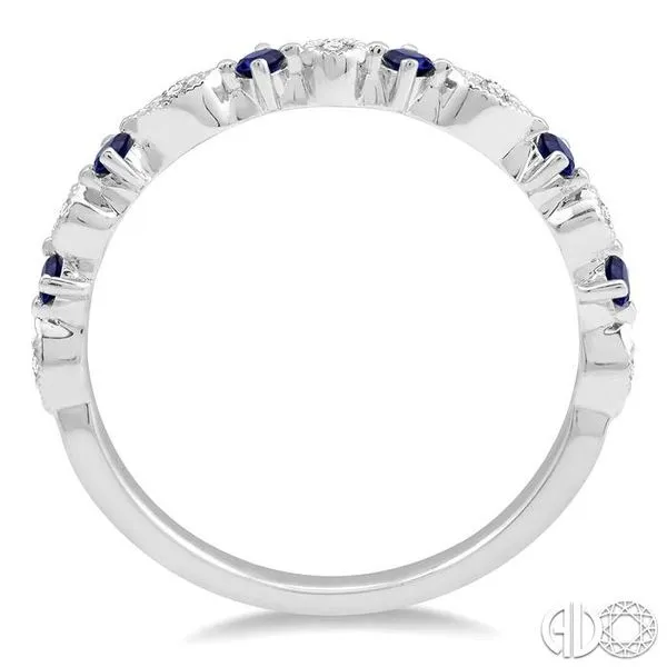 1.80 MM Round Cut Sapphire and 1/20 Ctw Round Cut Diamond...