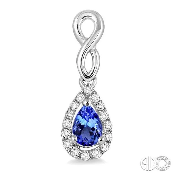 5x3 MM Pear Shape Tanzanite and 1/6 Ctw Round Cut Diamond...