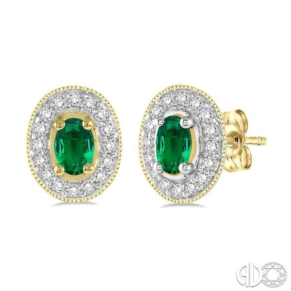 14 Karat Gold Earrings for Women - Emerald Cut Diamond Earrings by