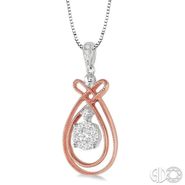 1/4 Ctw Lovebright Round Cut Diamond Pendant in 14K Rose ...