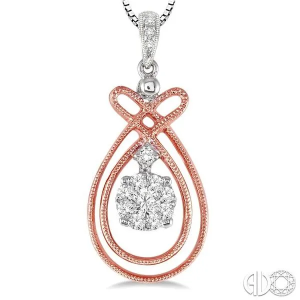 1/4 Ctw Lovebright Round Cut Diamond Pendant in 14K Rose ...