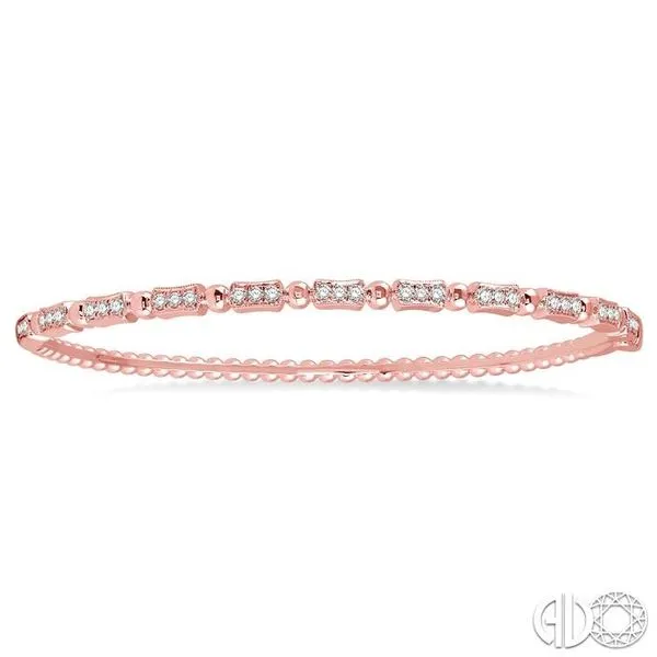 1/2 Ctw Box Link Round Cut Stackable Diamond Bangle in 14...
