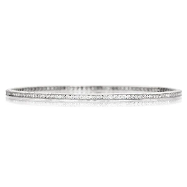 The Channel Bangle with White Diamonds in White Gold similar item image