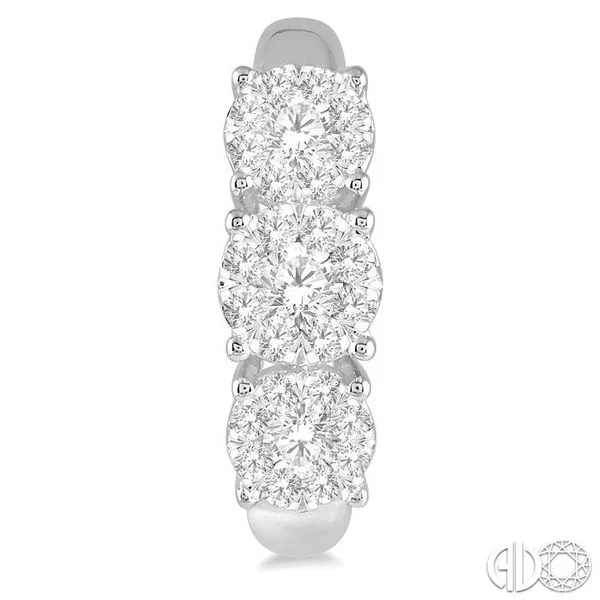 1 1/4 Ctw Lovebright Round Cut Diamond Earrings in 14K Wh...