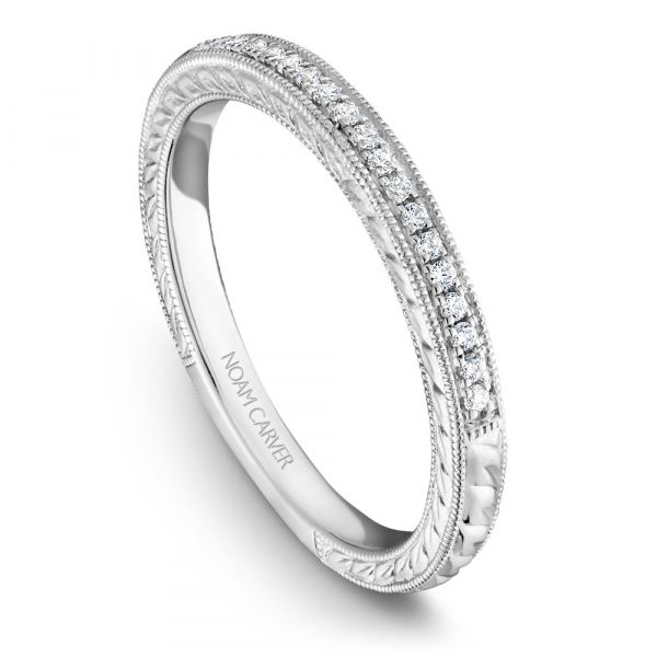 A Noam Carver Matching Band in Platinum 950 with 18 Round Diamonds Grogan Jewelers Florence, AL