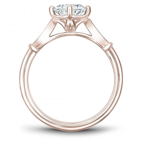 A Noam Carver Engagement Ring in 14K Rose Gold with 8 Round Diamonds Image 3 Grogan Jewelers Florence, AL