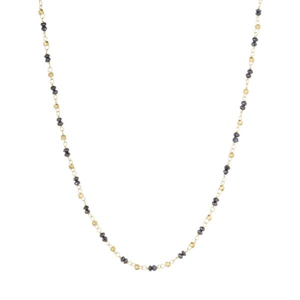 The Leila Chain with Black Diamonds in Yellow Gold Grogan Jewelers Florence, AL