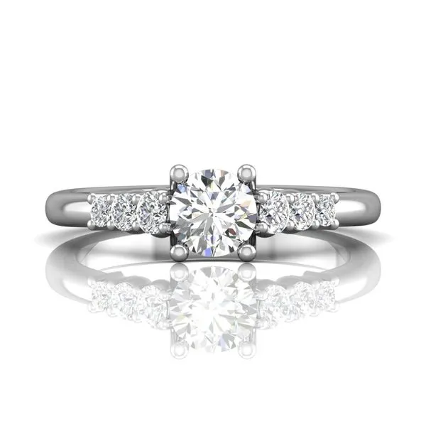 14K White Gold Engagement Ring