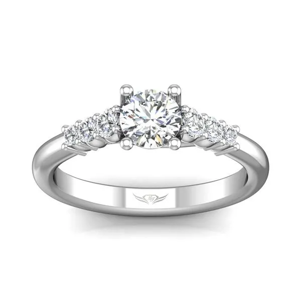 14K White Gold Engagement Ring