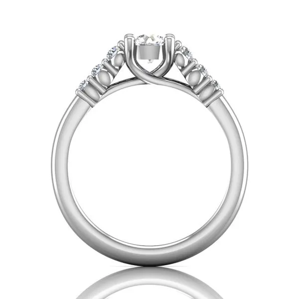 14K White Gold Engagement Ring