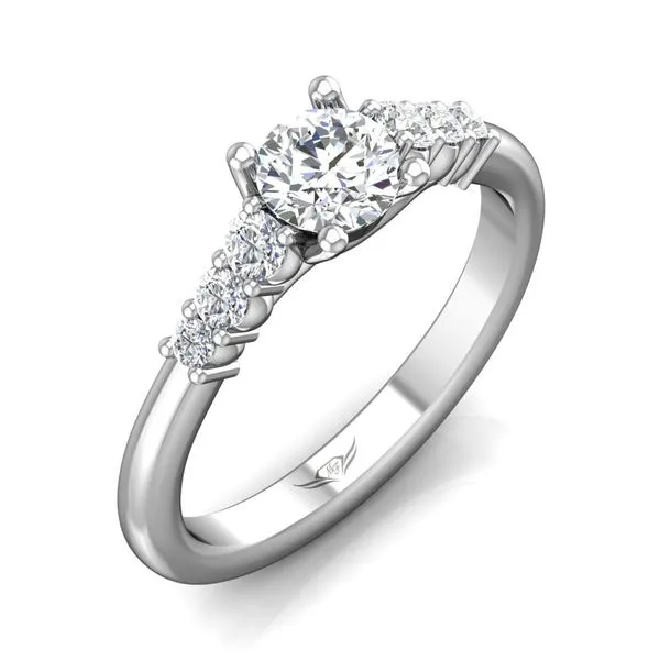 14K White Gold Engagement Ring
