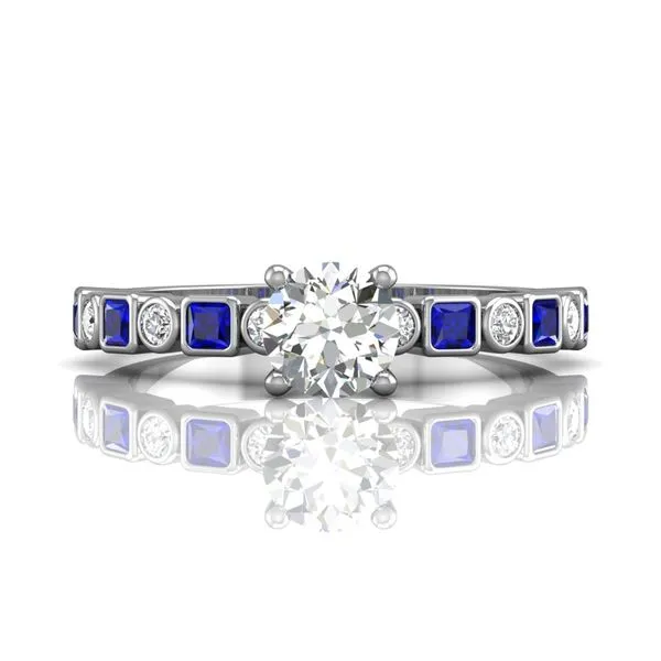 14K White Gold Engagement Ring