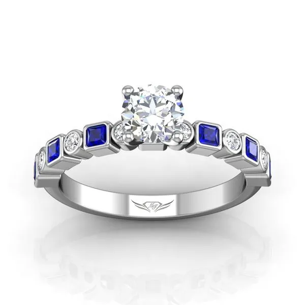 14K White Gold Engagement Ring