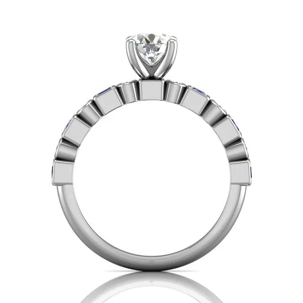 14K White Gold Engagement Ring
