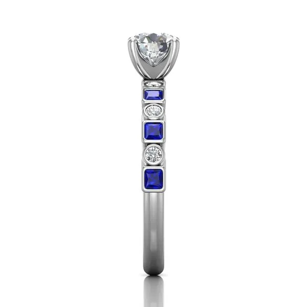 14K White Gold Engagement Ring