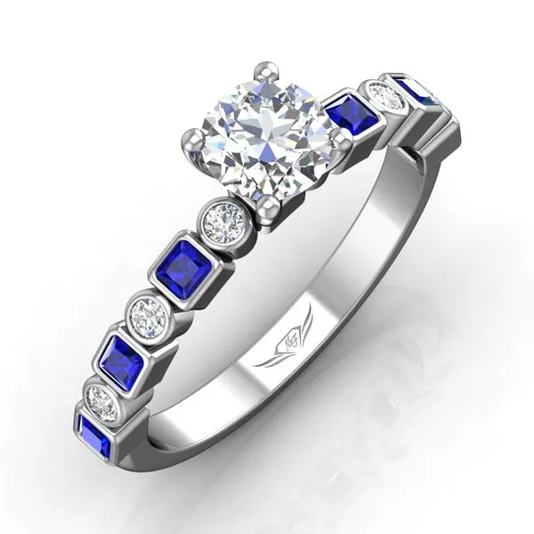 14K White Gold Engagement Ring