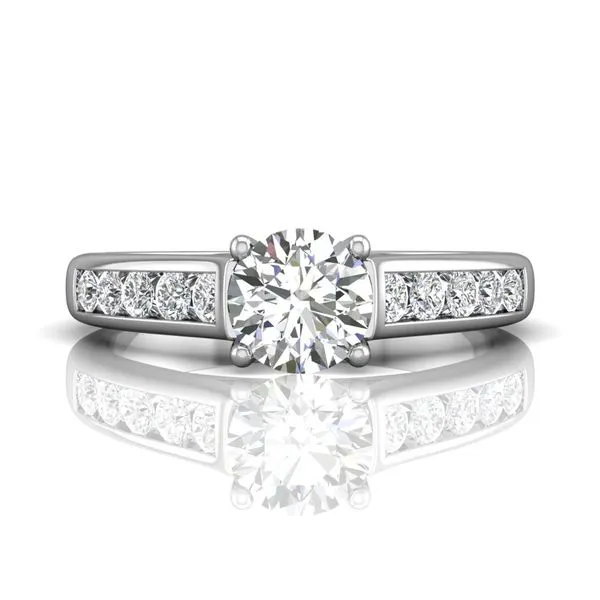 14K White Gold Engagement Ring