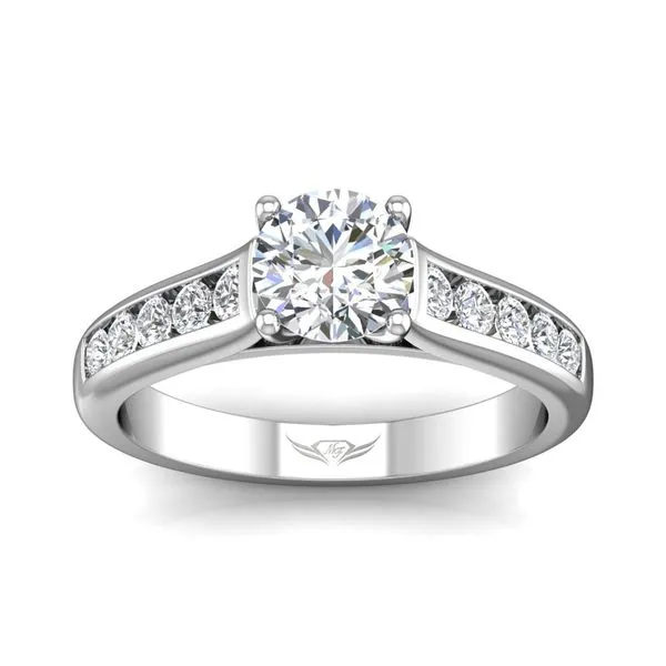14K White Gold Engagement Ring