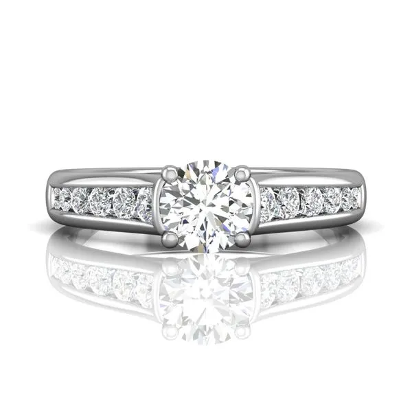 14K White Gold Engagement Ring