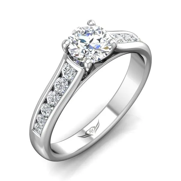 14K White Gold Engagement Ring