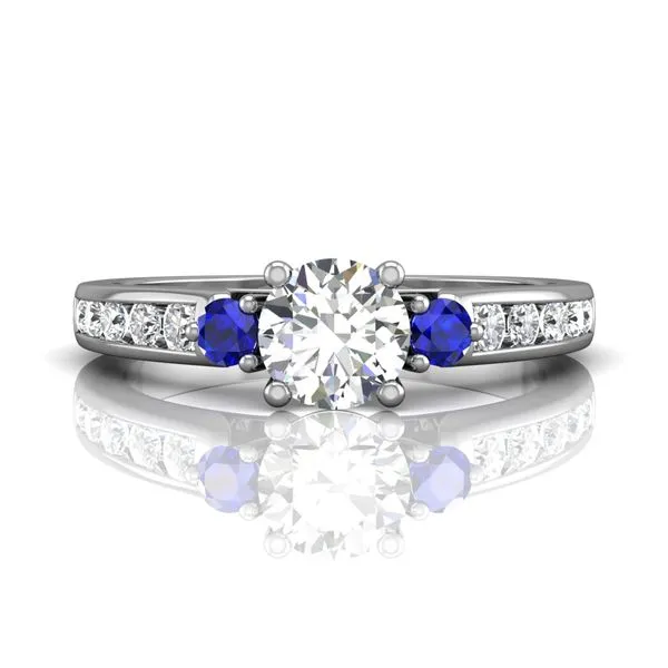 14K White Gold Engagement Ring