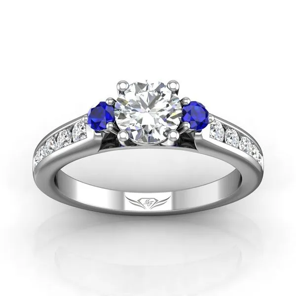 14K White Gold Engagement Ring