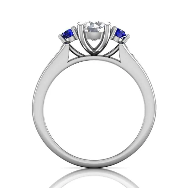 14K White Gold Engagement Ring