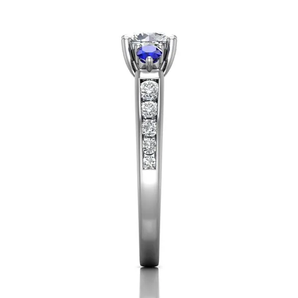 14K White Gold Engagement Ring
