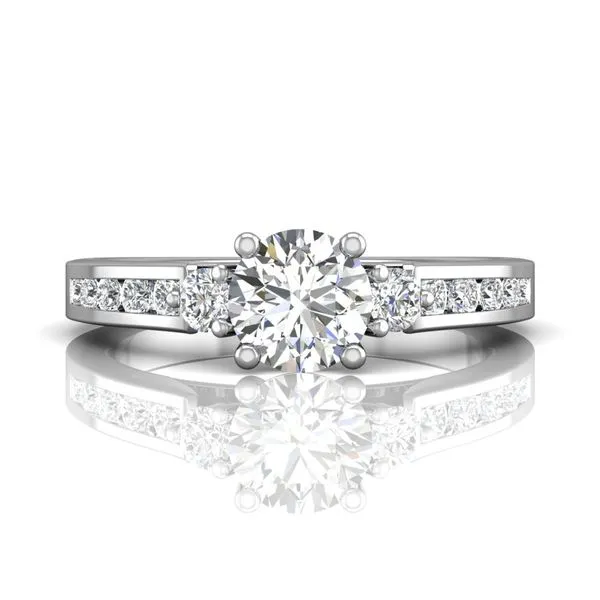 14K White Gold Engagement Ring