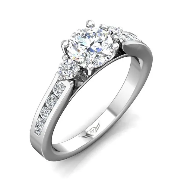 14K White Gold Engagement Ring
