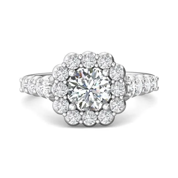 14K White Gold Engagement Ring