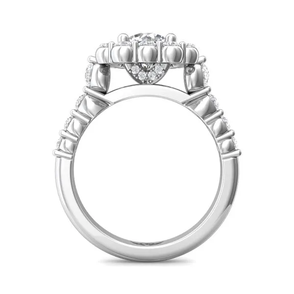 14K White Gold Engagement Ring