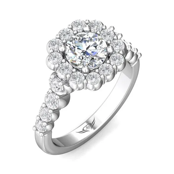 14K White Gold Engagement Ring