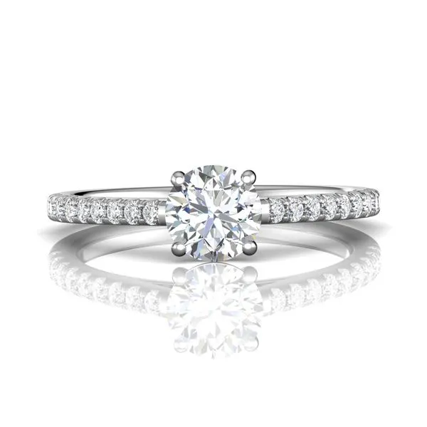14K White Gold Engagement Ring