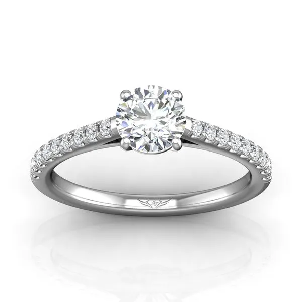 14K White Gold Engagement Ring