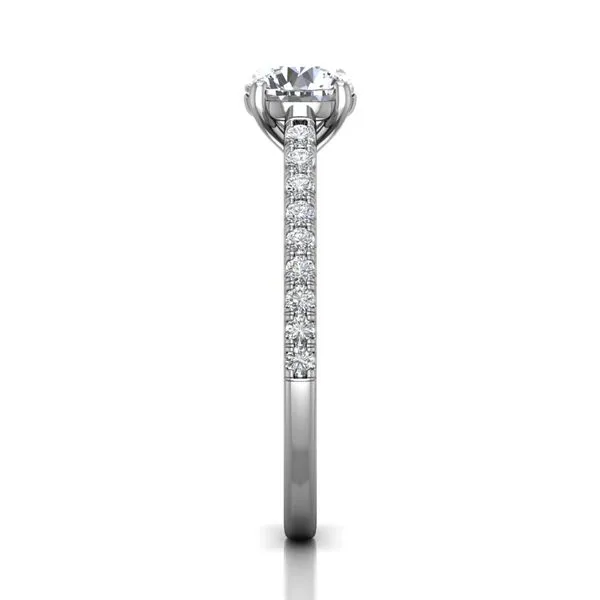 14K White Gold Engagement Ring