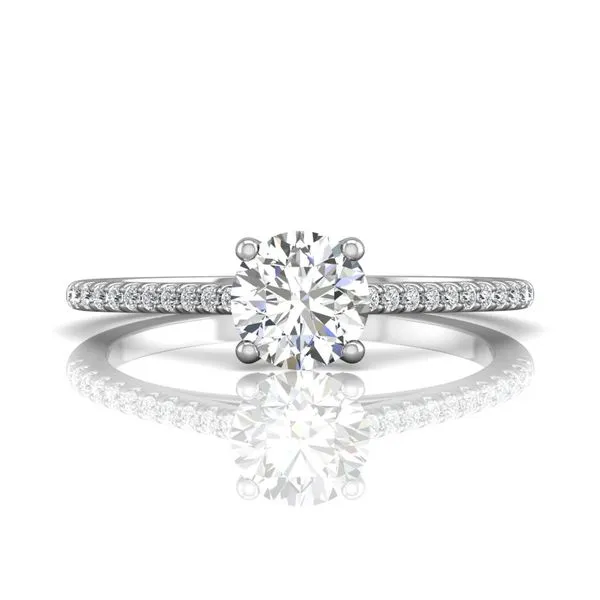 14K White Gold Engagement Ring