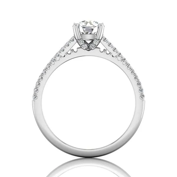 14K White Gold Engagement Ring