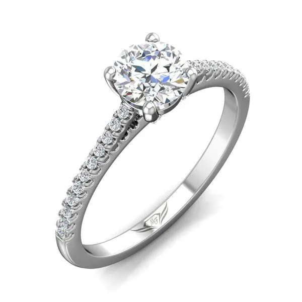 14K White Gold Engagement Ring