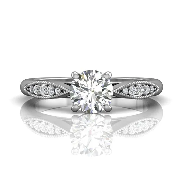 14K White Gold Engagement Ring