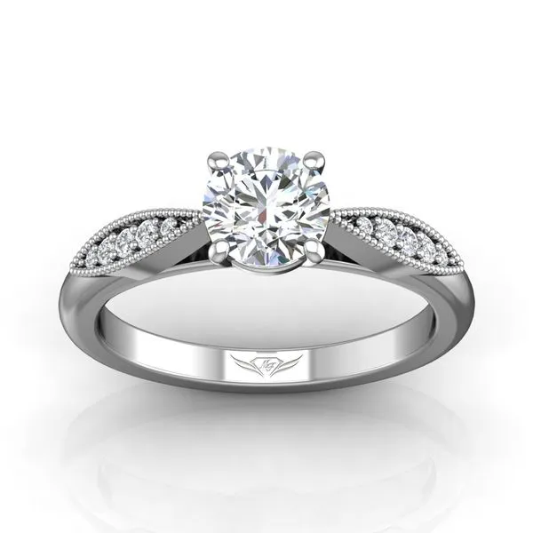 14K White Gold Engagement Ring