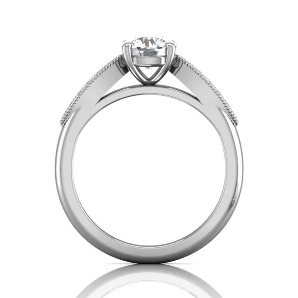 14K White Gold Engagement Ring