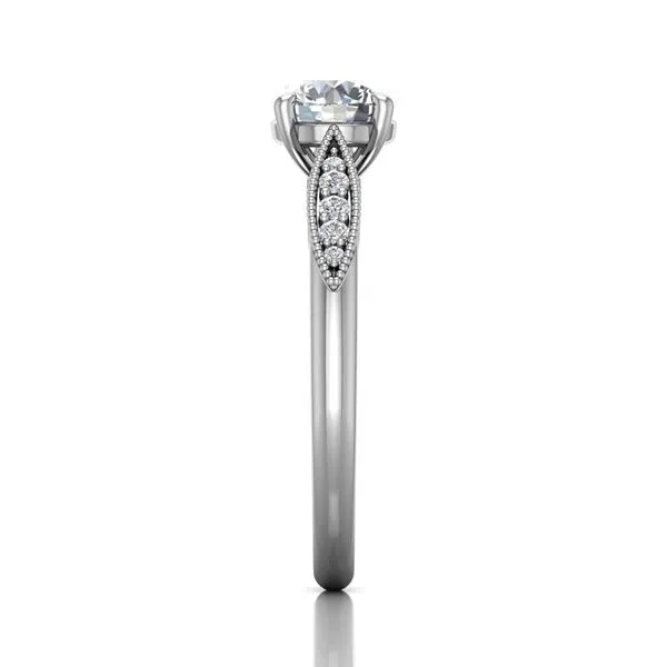 14K White Gold Engagement Ring