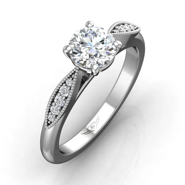 14K White Gold Engagement Ring