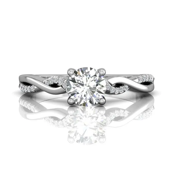 14K White Gold Engagement Ring