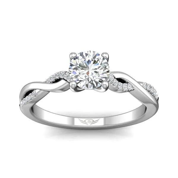 14K White Gold Engagement Ring