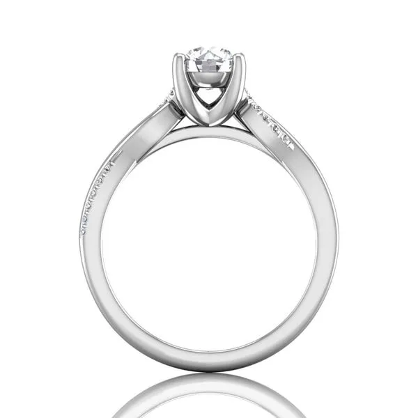 14K White Gold Engagement Ring