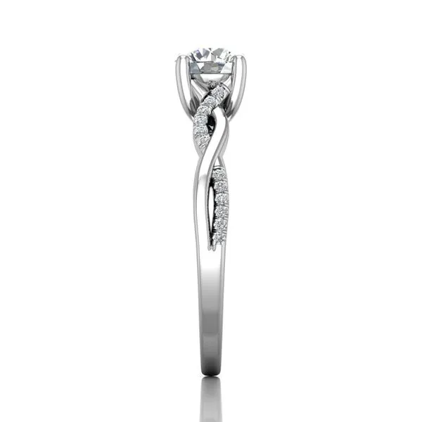 14K White Gold Engagement Ring