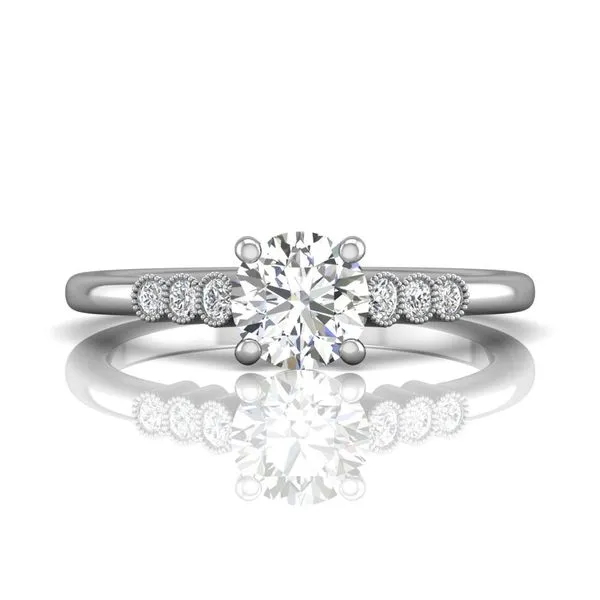 14K White Gold Engagement Ring